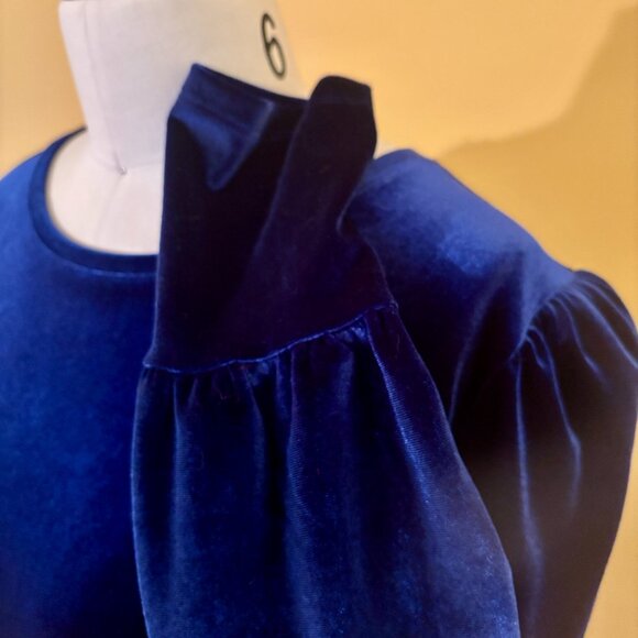 Chico's Blue Stretch Velour Tunic - Picture 2 of 2